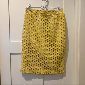 NWT Marc by Marc Jacobs Yellow Eyelet Skirt Size 6
